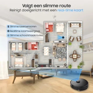 Sweepo Smart Robotstofzuiger met Dweilfunctie en Laadstation