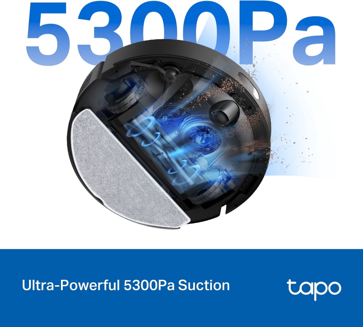 Tapo RV30 Max Robotstofzuiger Zwart