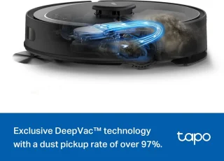 Tapo RV30 Max Robotstofzuiger Zwart