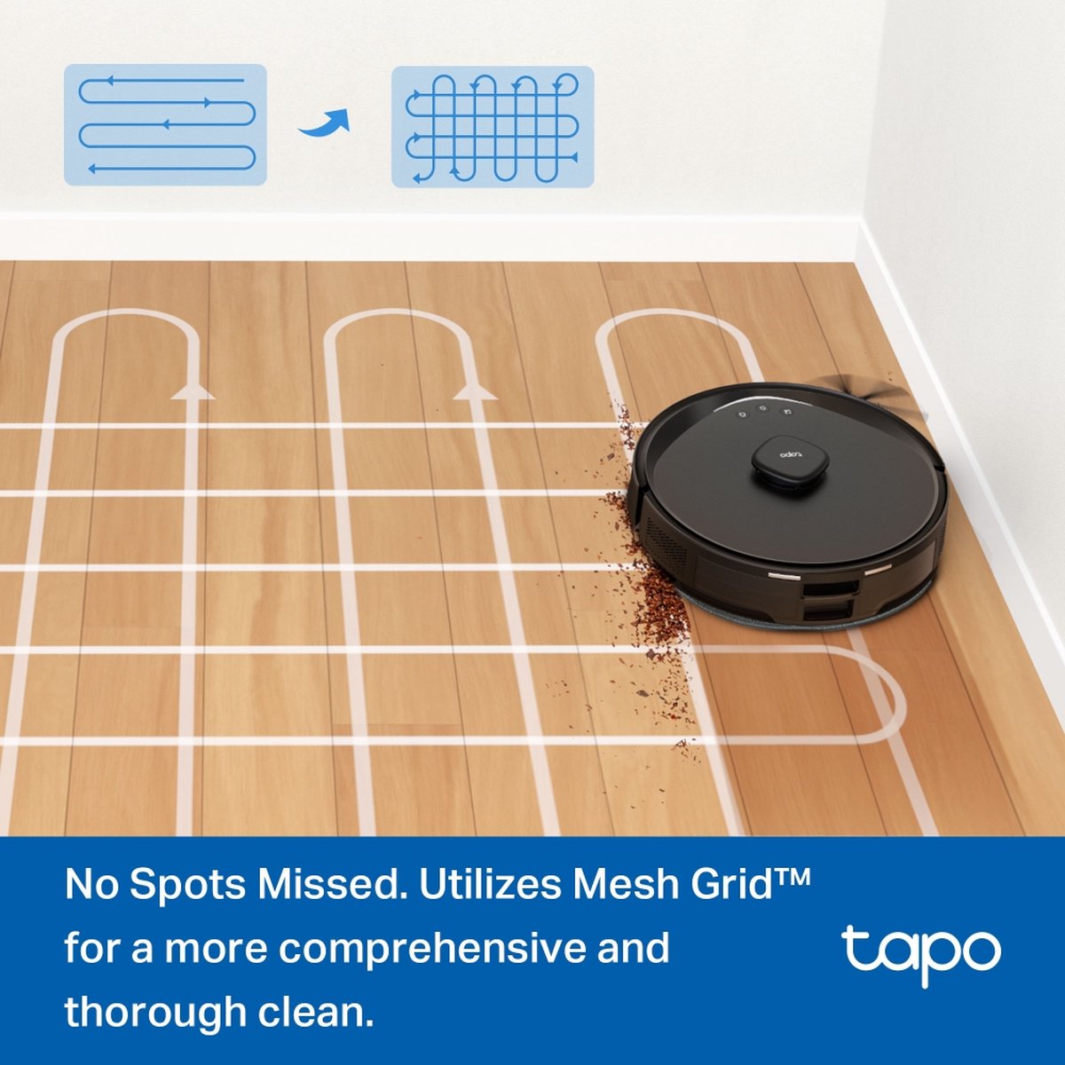Tapo RV30 Max Robotstofzuiger Zwart