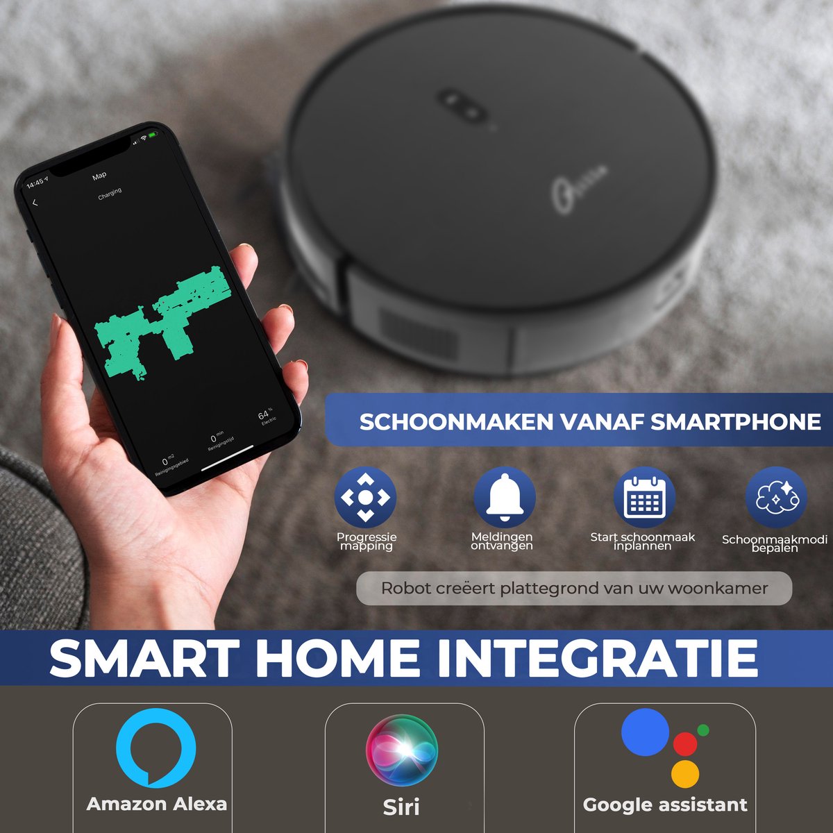 Tjilla C100 Robotstofzuiger met dweilfunctie