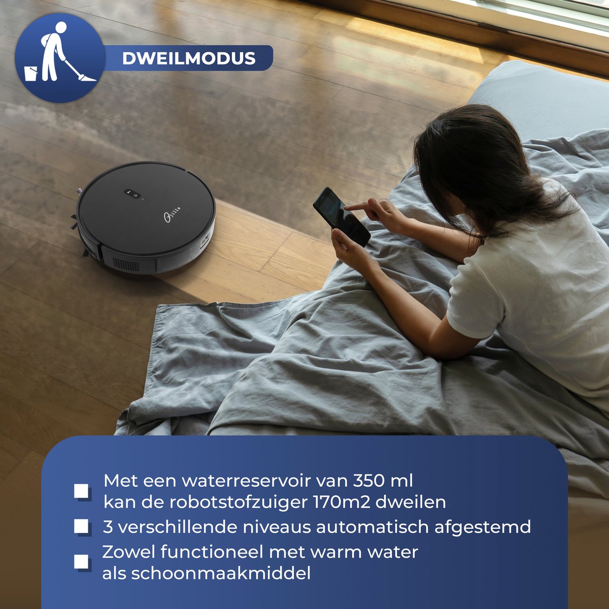 Tjilla C100 Robotstofzuiger met dweilfunctie