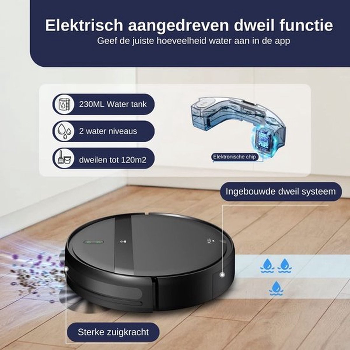 TONIHOMI G20 Robotstofzuiger Zwart