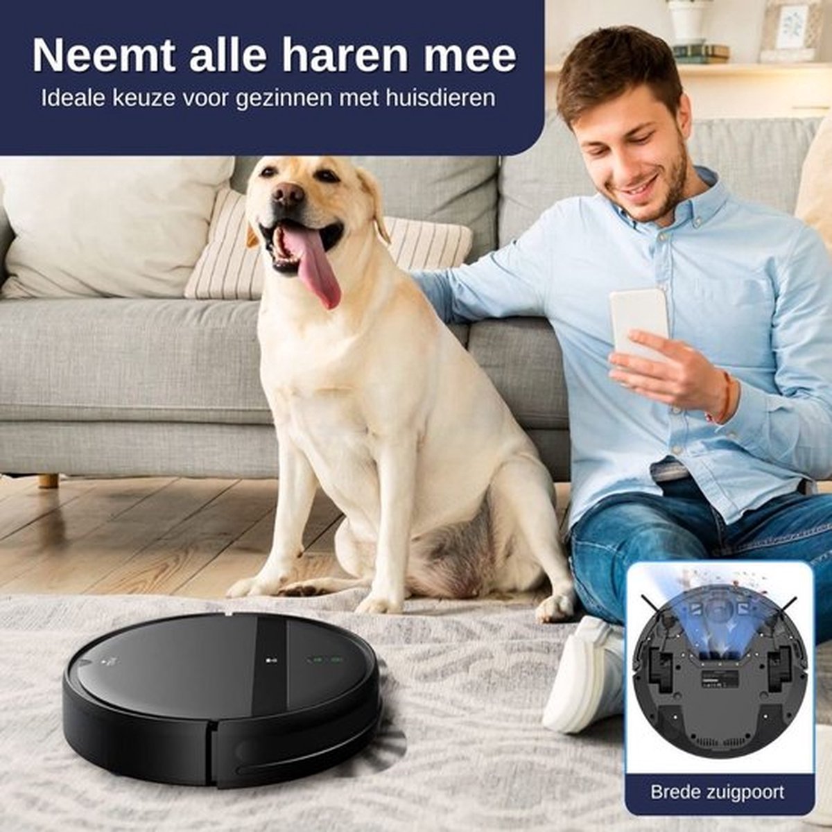 TONIHOMI G20 Robotstofzuiger Zwart