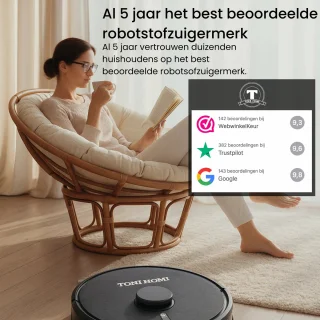 TONIHOMI® M30 + Q8 Robotstofzuiger Set