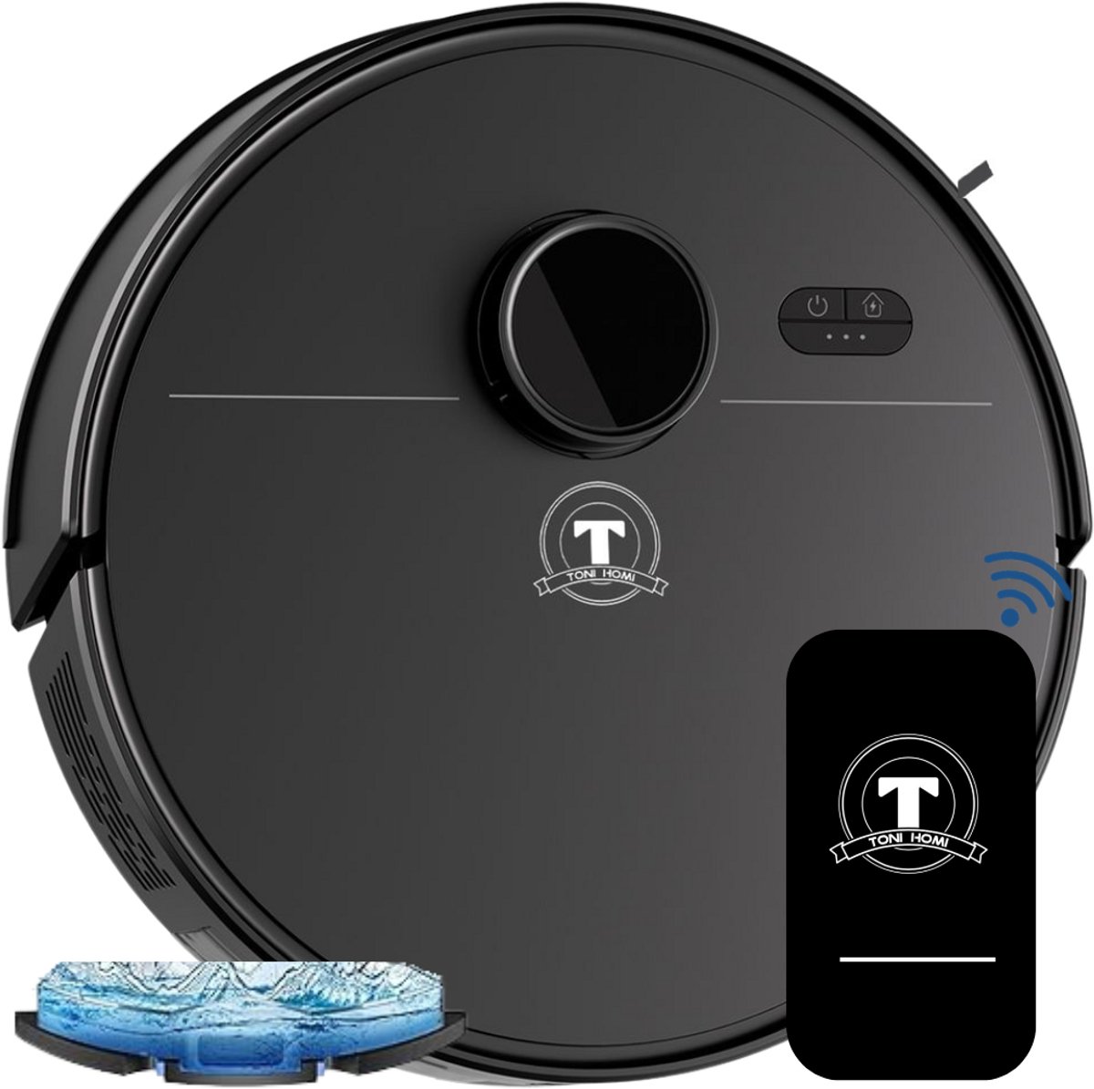 TONIHOMI® M30 Robotstofzuiger zwart