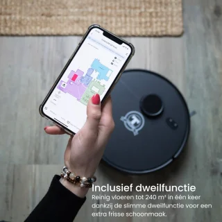 TONIHOMI® Q8 + G20 Robotstofzuiger Set Zwart