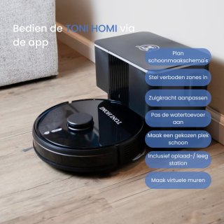 Wat vinden we goed aan de TONIHOMI® Q8 + G20 Robotstofzuiger Set Zwart