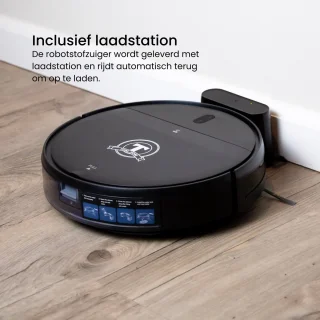 TONIHOMI® Q8 + G20 Robotstofzuiger Set Zwart