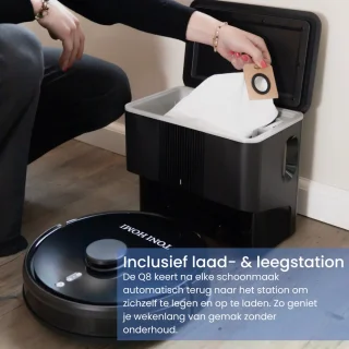 TONIHOMI® Q8 + G20 Robotstofzuiger Set Zwart