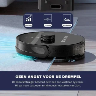 TONIHOMI Q8 Robotstofzuiger zwart