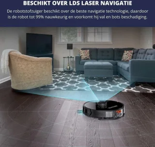 TONIHOMI Q8 Robotstofzuiger zwart