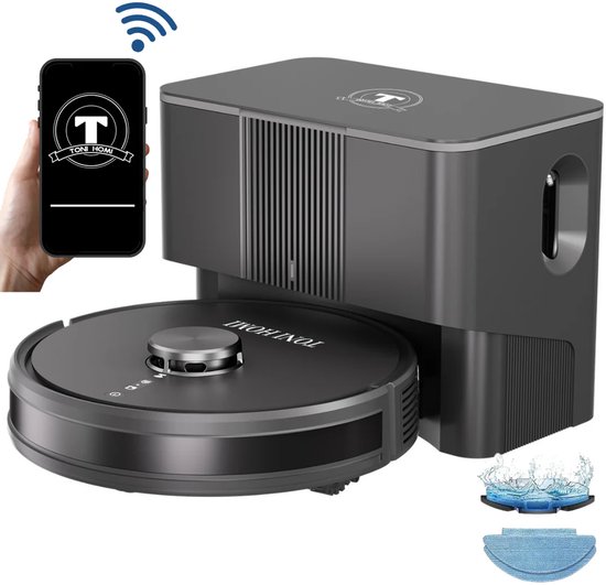 TONIHOMI Q8 Robotstofzuiger zwart