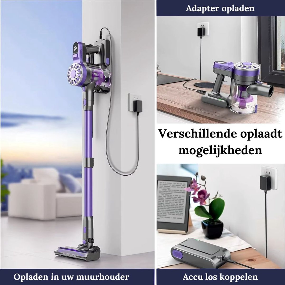 TONIHOMI Robotstofzuiger en Steelstofzuiger Combi