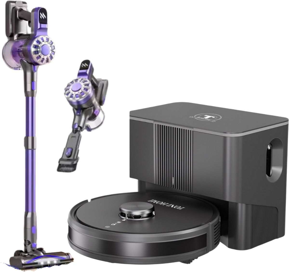 TONIHOMI Robotstofzuiger en Steelstofzuiger Combi