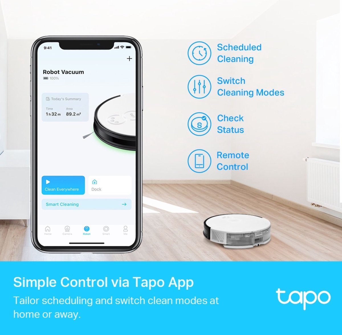 TP-Link Tapo RV10 Plus Robotstofzuiger met Dweil en Leegstation