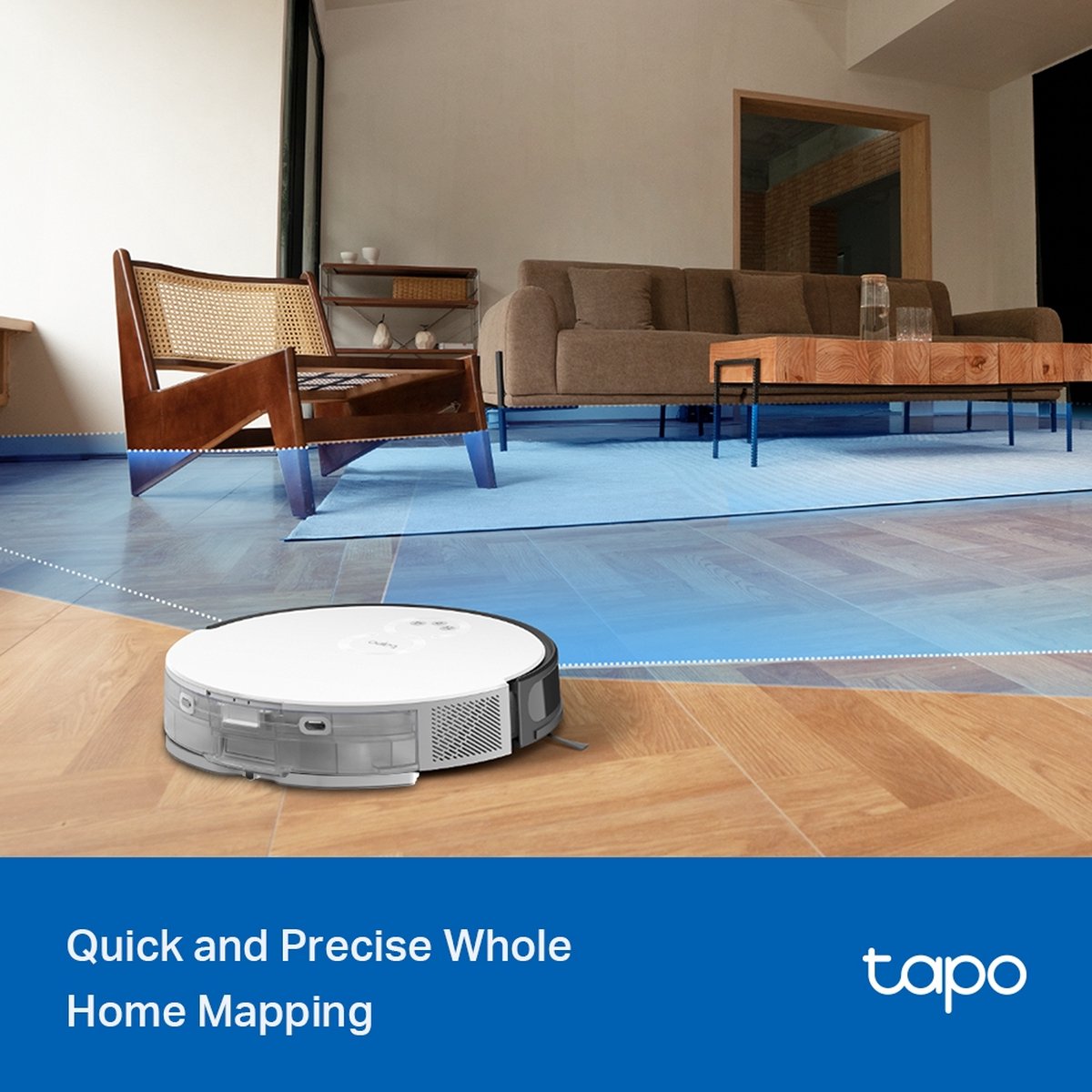 TP-Link Tapo RV20 Mop Plus Robotstofzuiger met Dweil en Automatisch Leegstation