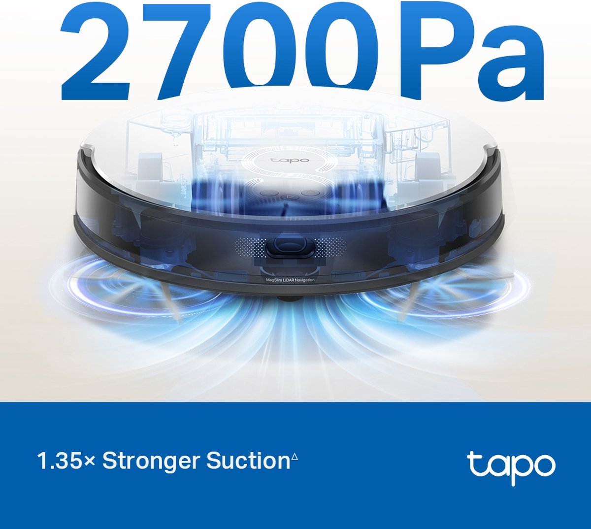 TP-Link Tapo RV20 Mop Plus Robotstofzuiger met Dweil en Automatisch Leegstation
