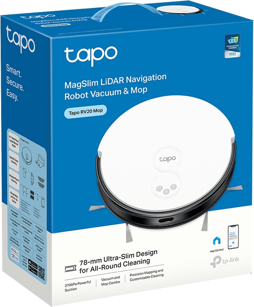 TP-Link Tapo RV20 Robotstofzuiger met dweilfunctie