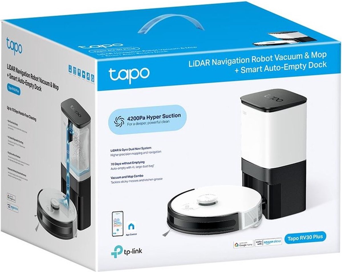TP-Link Tapo RV30 Plus Robotstofzuiger