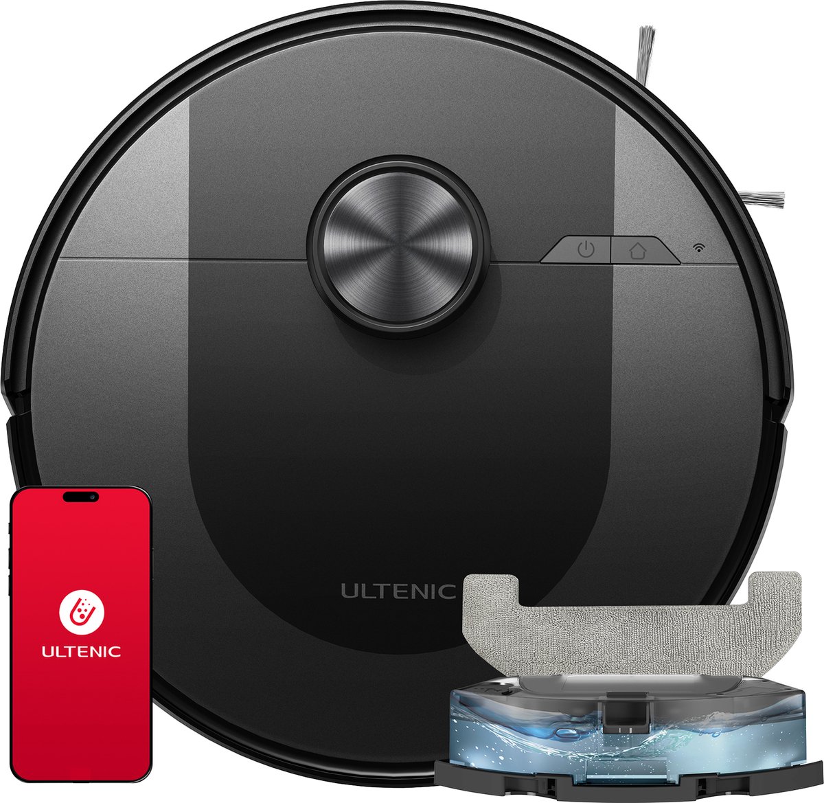 Ultenic D10 stofzuigrobot met dweilfunctie en laadstation