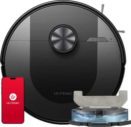 Ultenic D10 stofzuigrobot met dweilfunctie en laadstation