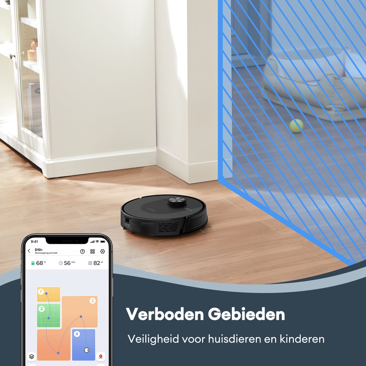Ultenic DL10 Laser Navigatie Robotzuiger en -poetser