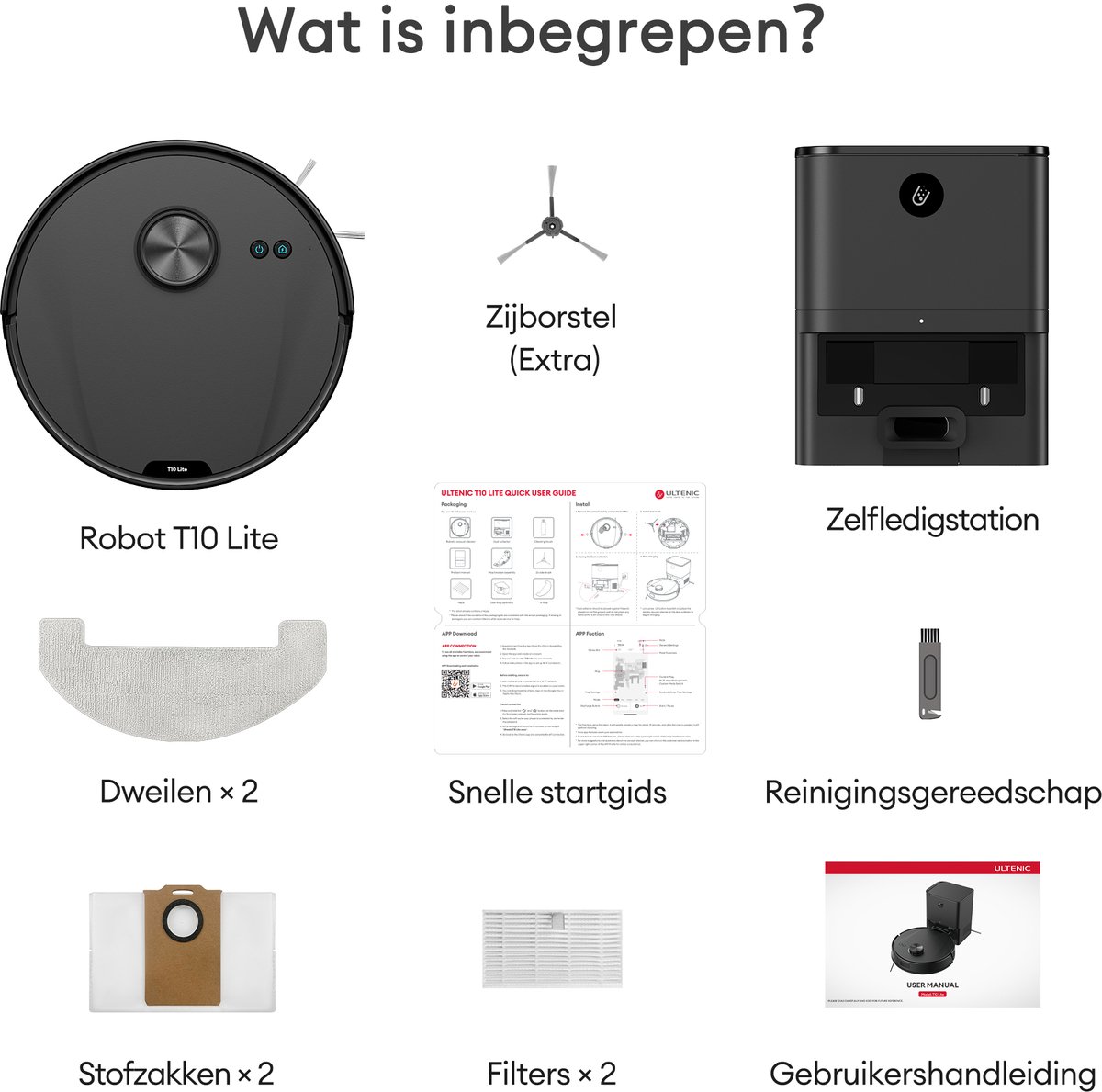 Ultenic T10 Lite Laser Navigatie Robotstofzuiger