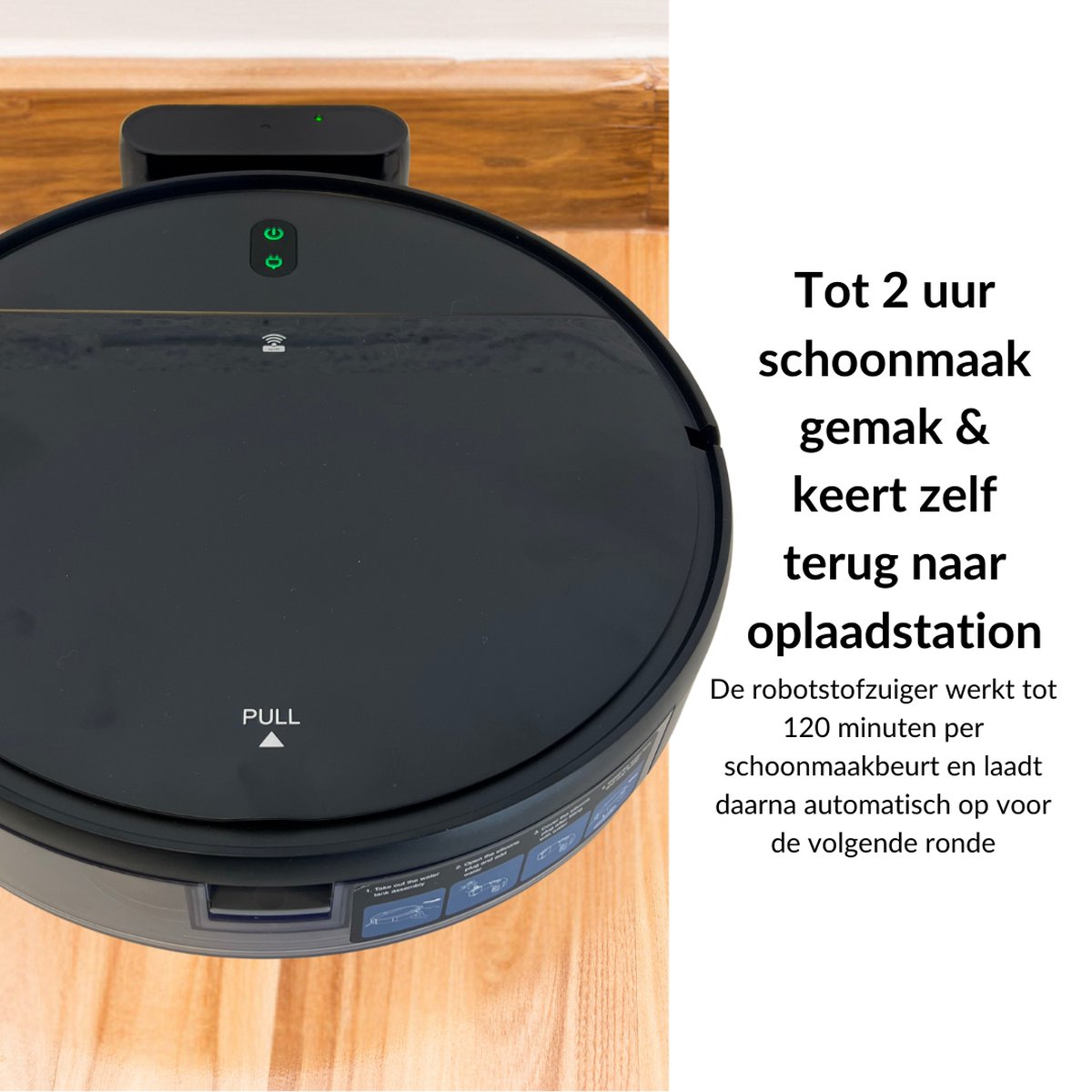 UMBRION Robotstofzuiger met dweilfunctie en laadstation