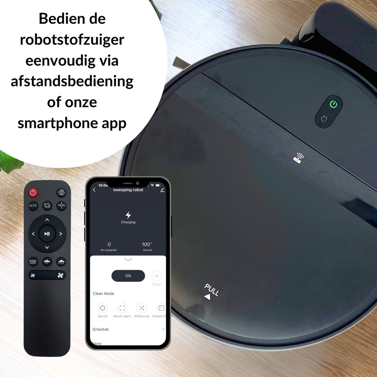 UMBRION Robotstofzuiger met dweilfunctie en laadstation