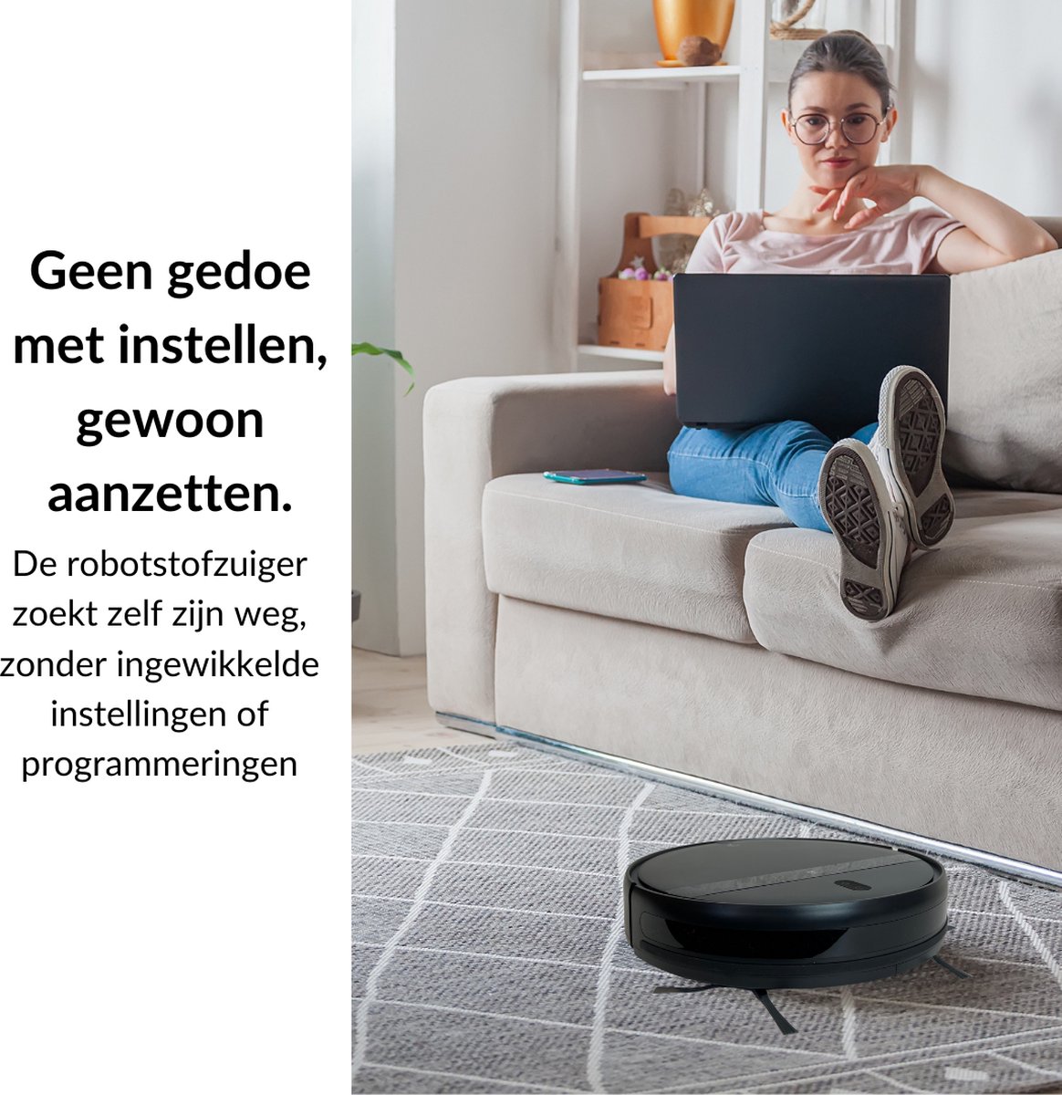 UMBRION Robotstofzuiger met dweilfunctie en laadstation