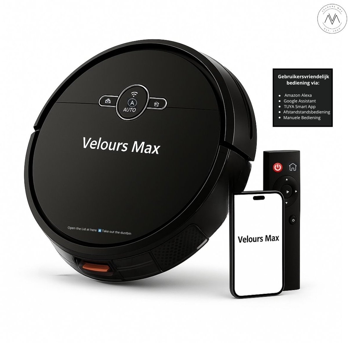 Velours Max Robotstofzuiger met Dweilfunctie