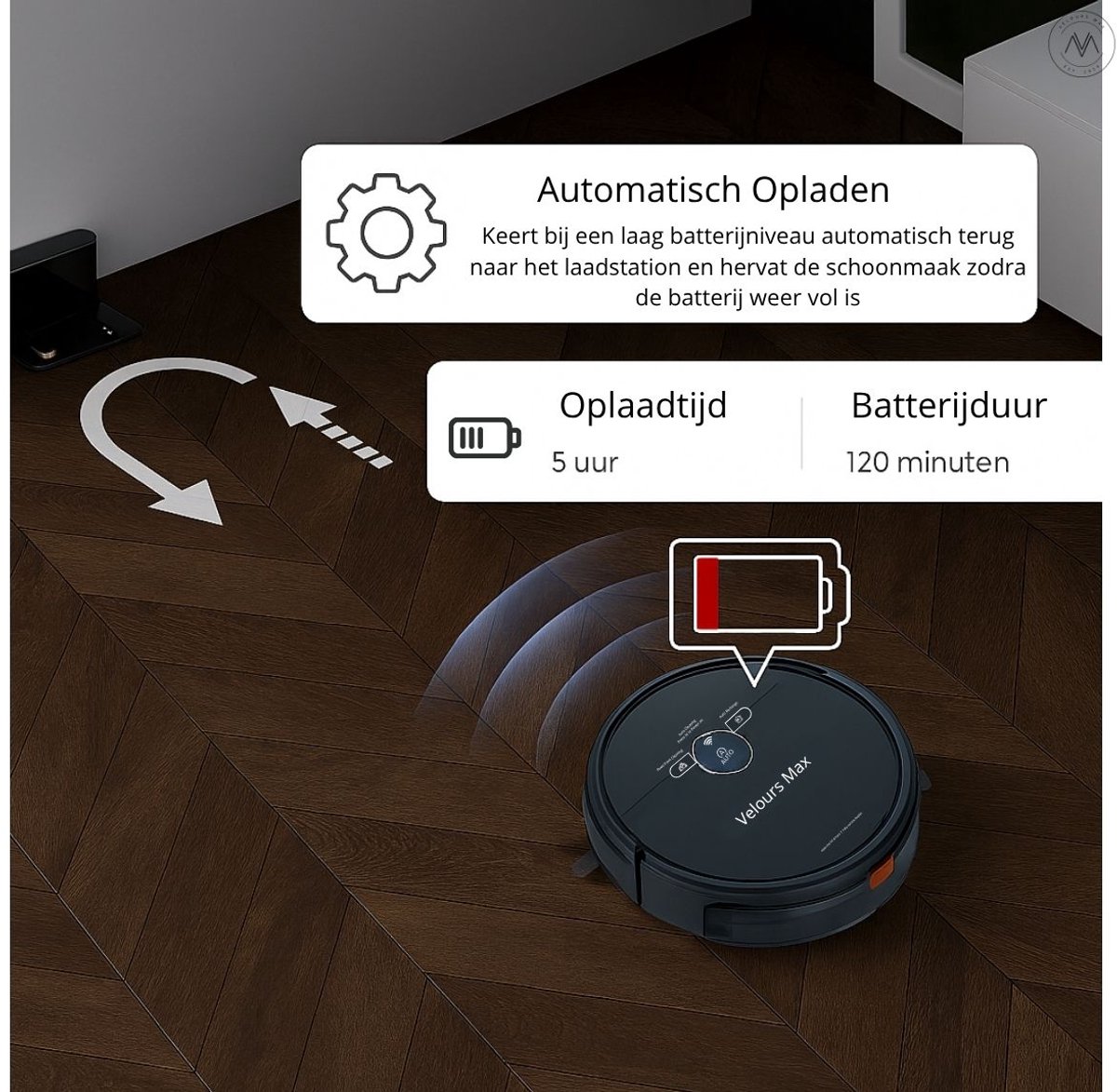 Velours Max Robotstofzuiger met Dweilfunctie