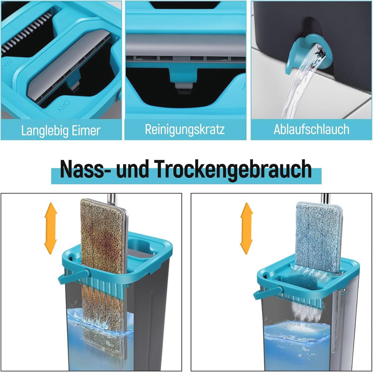 Wat vinden we goed aan de Vloerwisserset met Emmer en 144 cm Handgreep Grijs