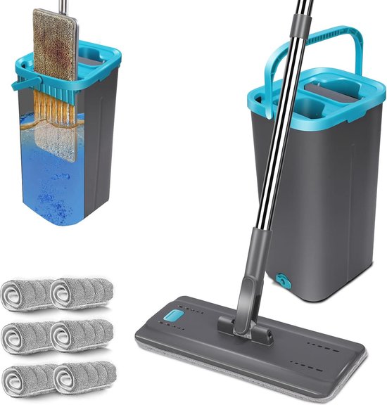 Vloerwisserset met Emmer en 144 cm Handgreep Grijs review