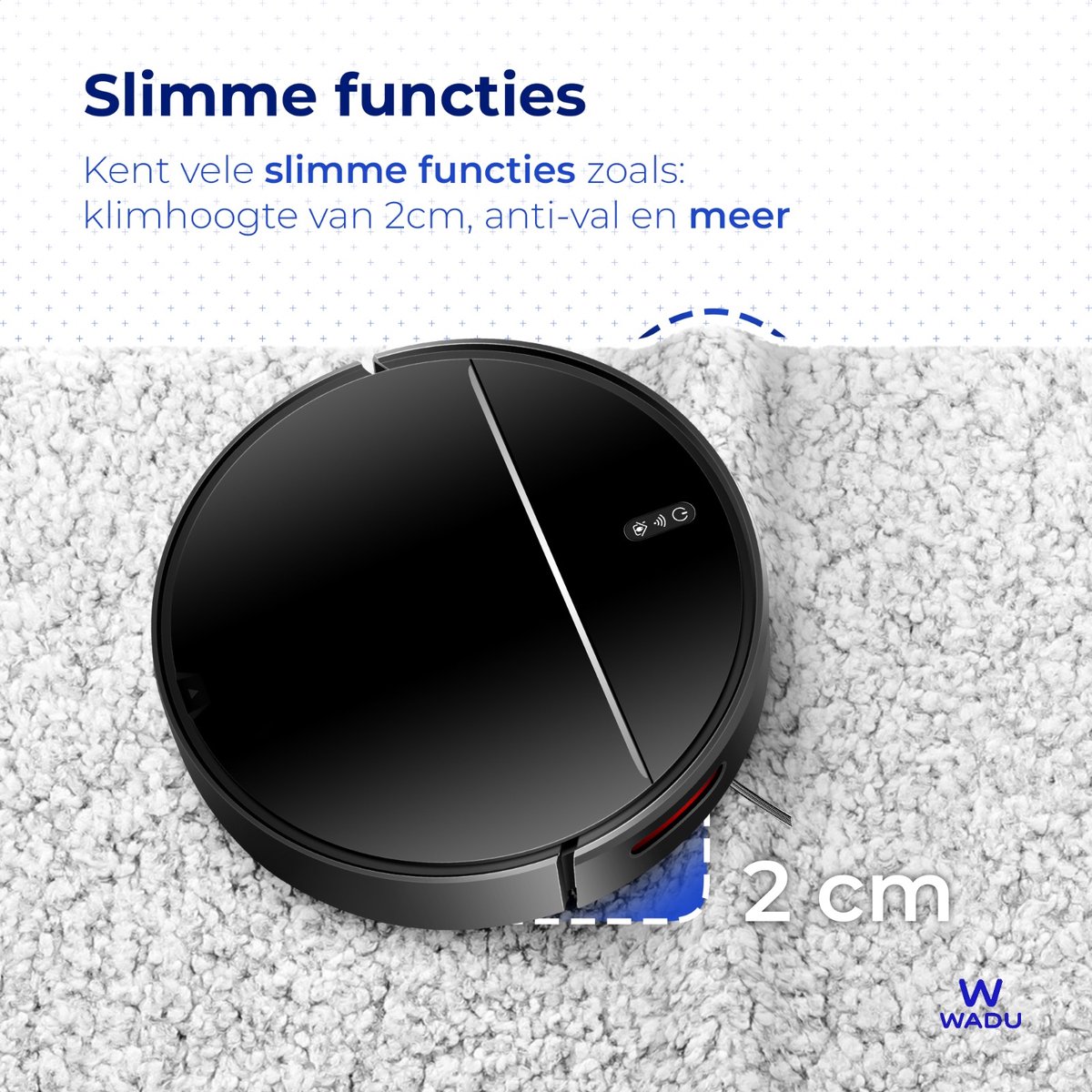 Wadu Robotstofzuiger met dweilfunctie en laadstation