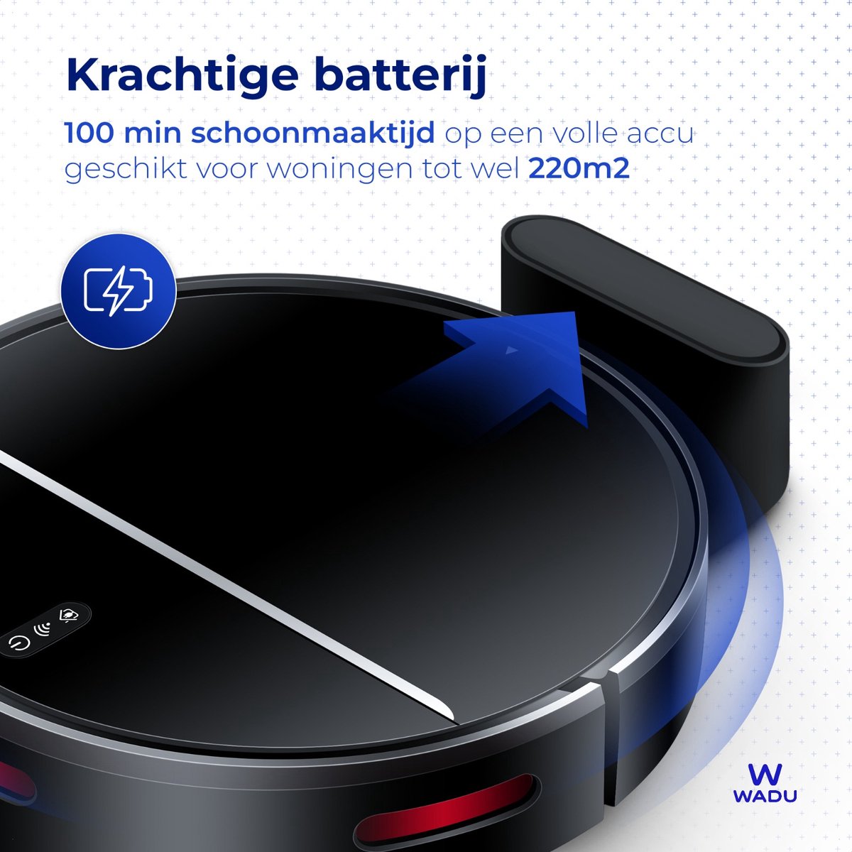 Wadu Robotstofzuiger met dweilfunctie en laadstation