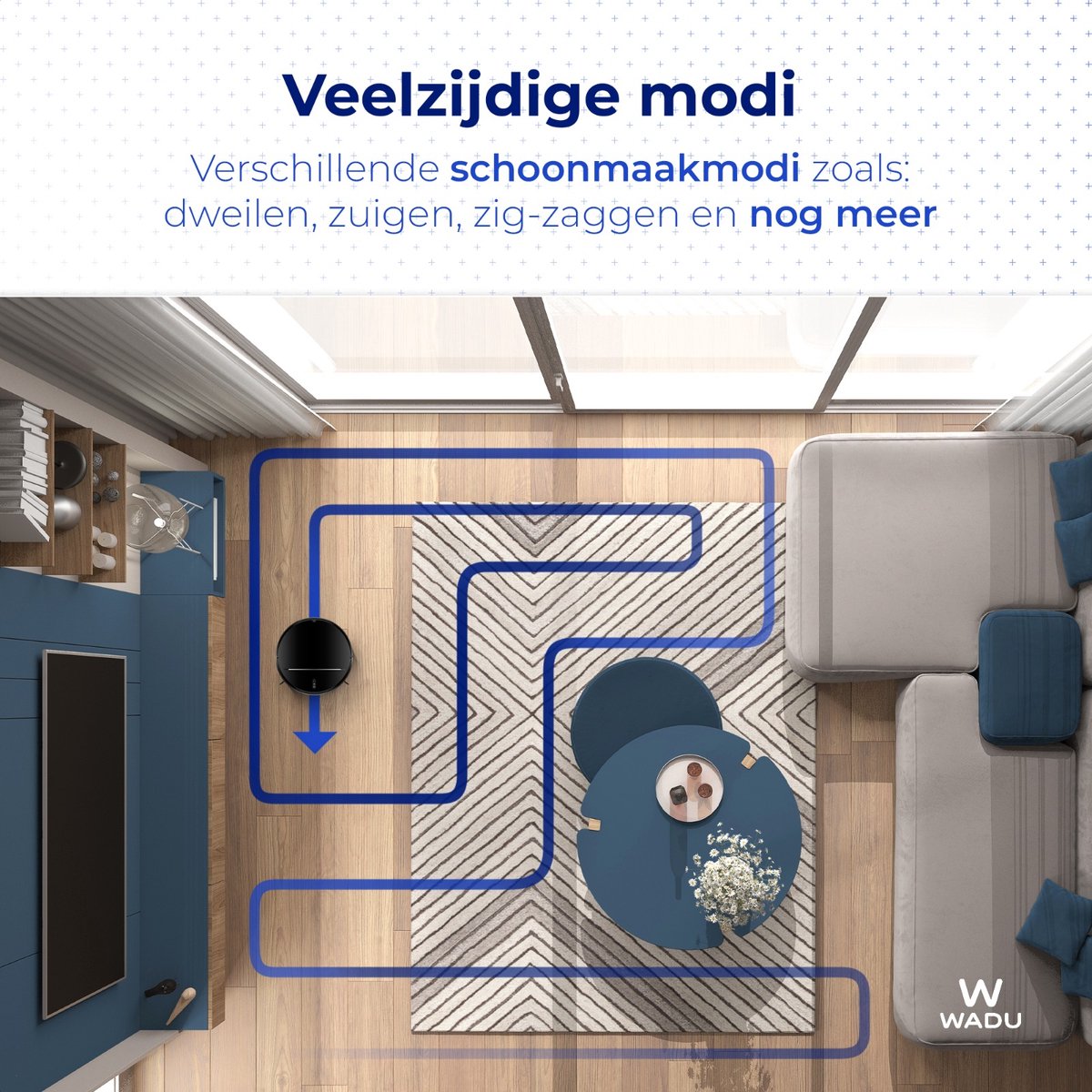 Wadu Robotstofzuiger met dweilfunctie en laadstation