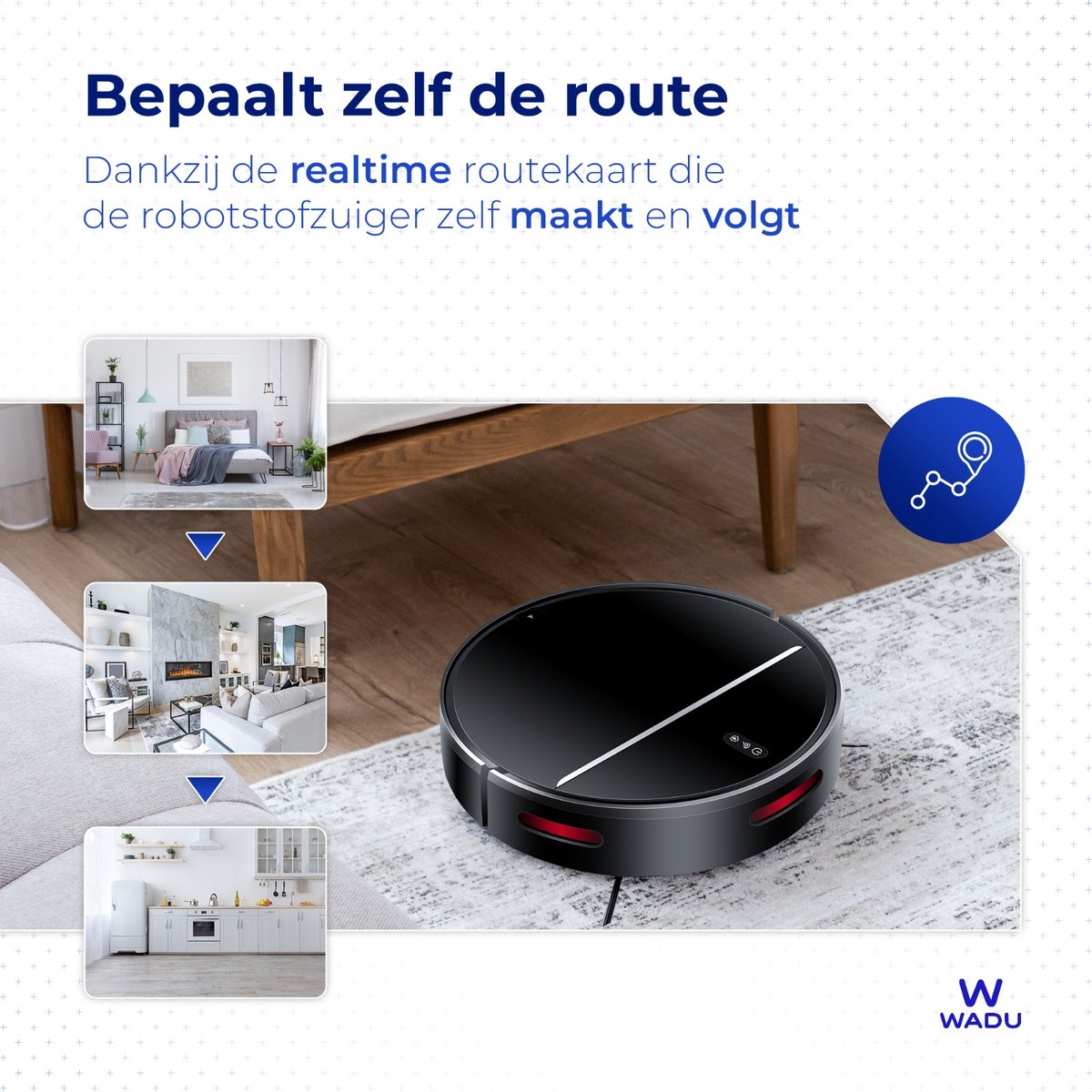 Wadu Robotstofzuiger met dweilfunctie en laadstation