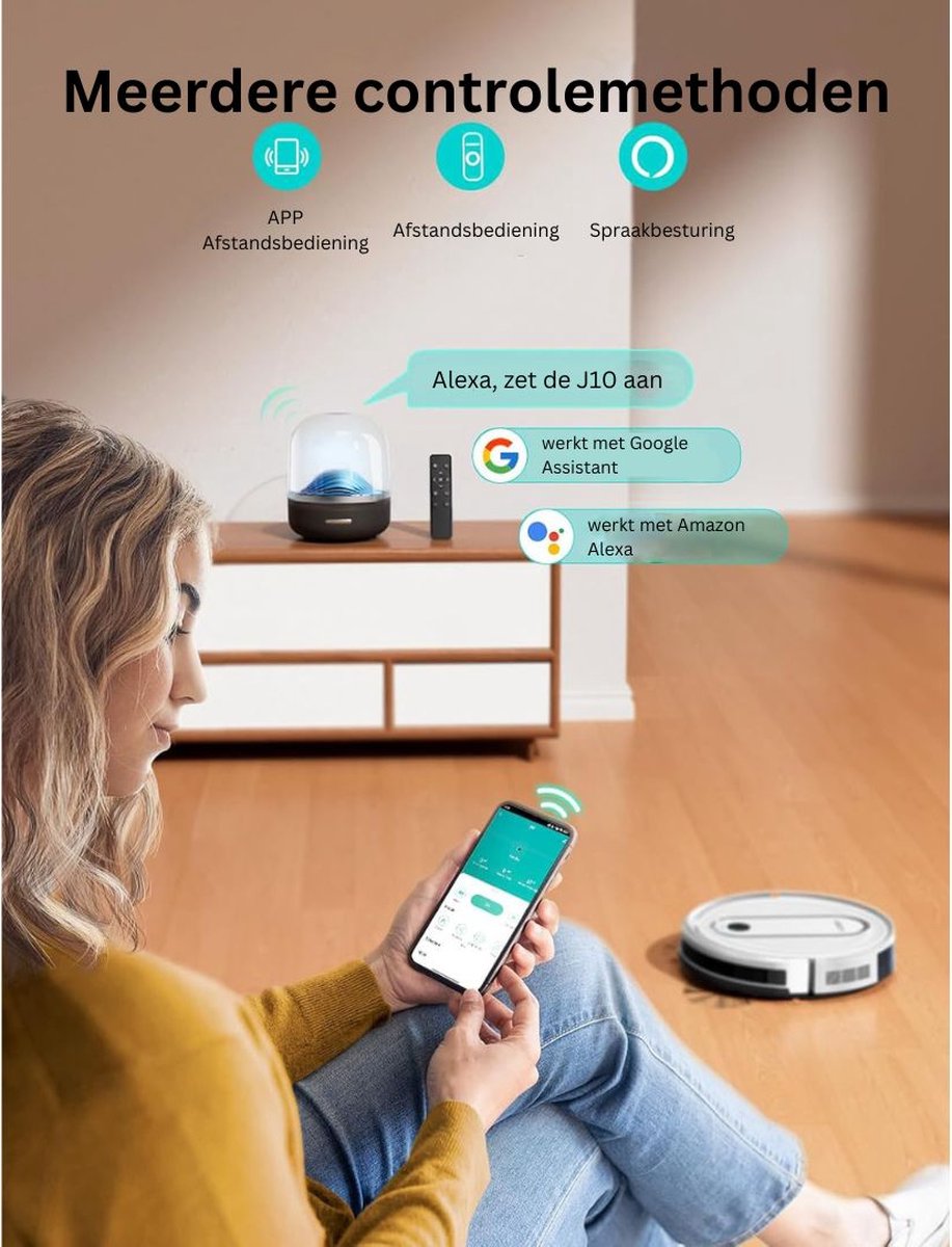 Wat vinden we goed aan de White-label Robotstofzuiger met Dweilfunctie Wit