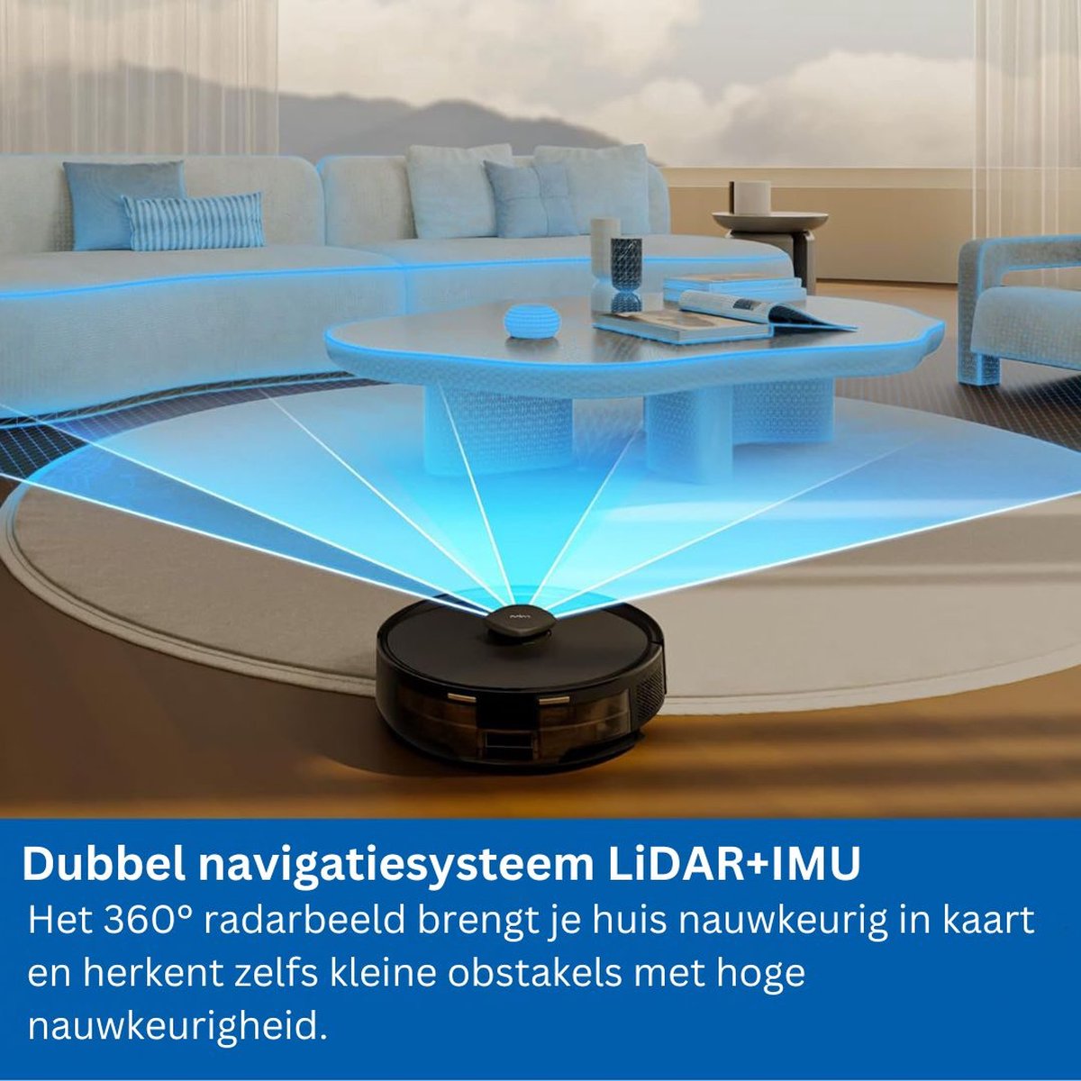White-label Robotstofzuiger met Dweilfunctie Zwart
