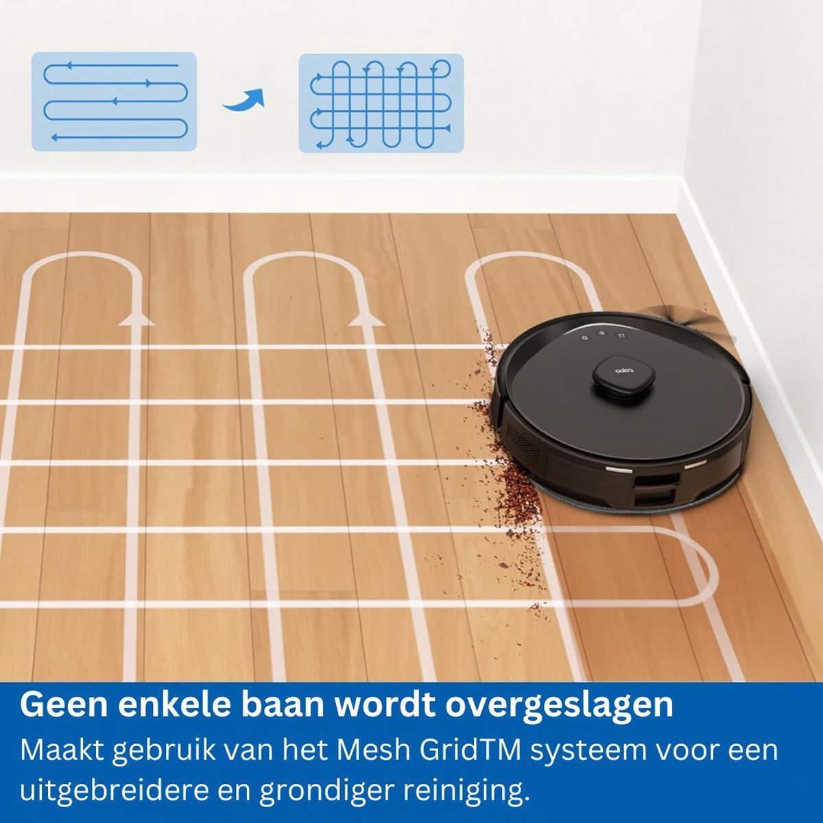 White-label Robotstofzuiger met Dweilfunctie Zwart