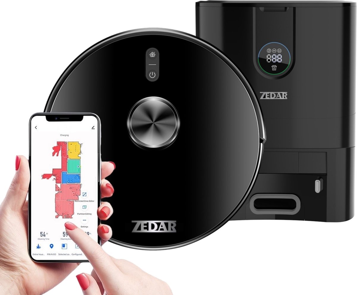 Zedar R600+ Lidar Robotstofzuiger met Automatisch Leegstation