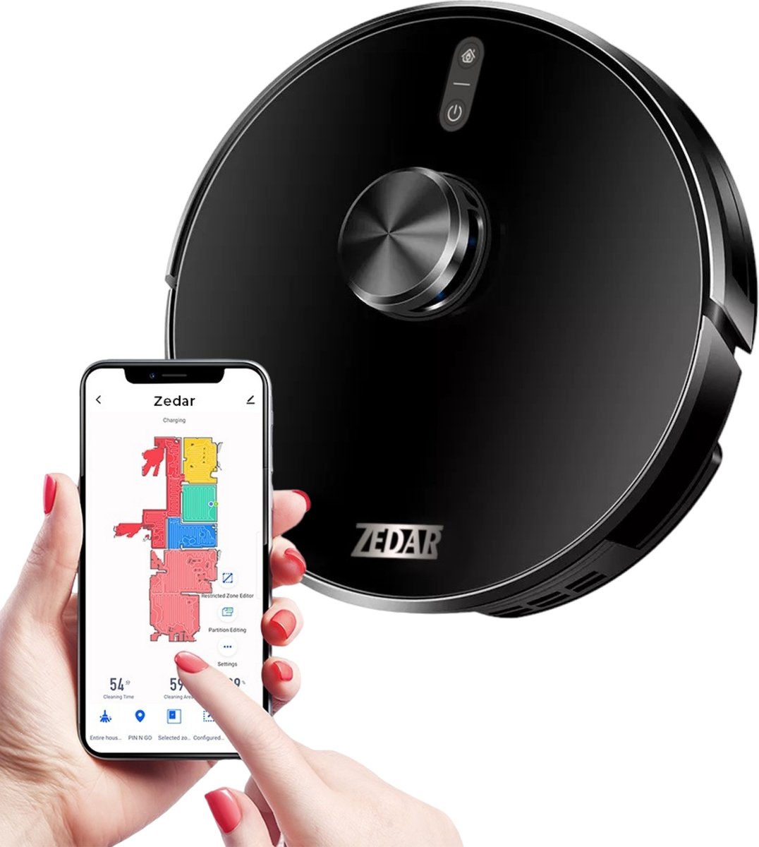 Zedar R600 Lidar Robotstofzuiger Met Laadstation