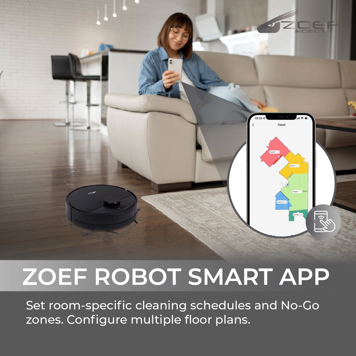 Zoef Robot Bep 4.0 Robotstofzuiger met Laadstation