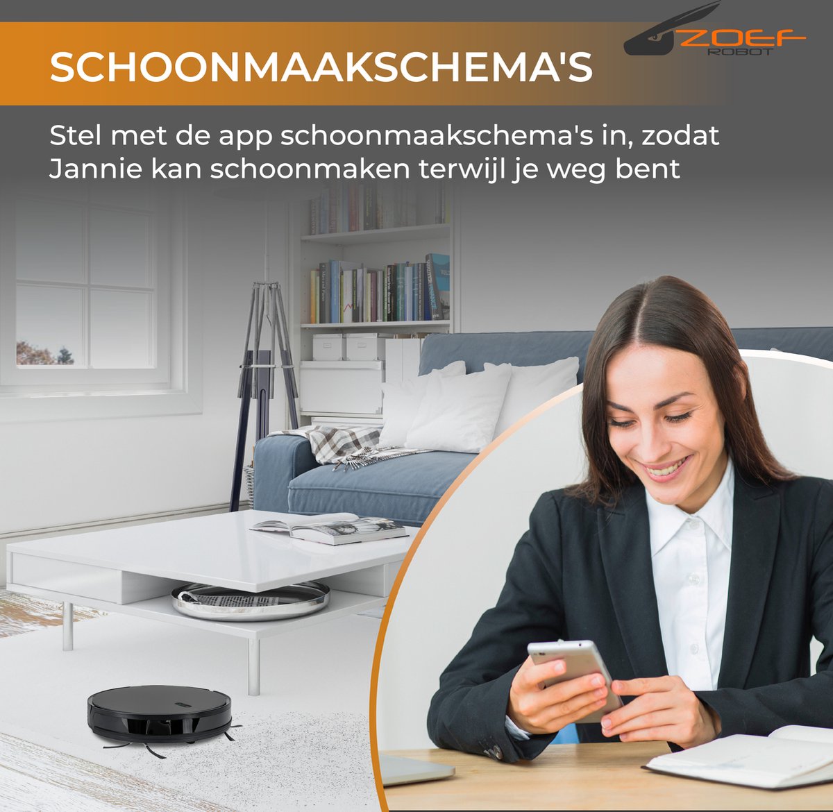 Zoef Robot Jannie 4.0 Robotstofzuiger met Laadstation
