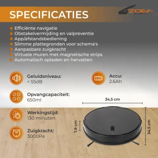 Zoef Robot Jannie 4.1 Robotstofzuiger
