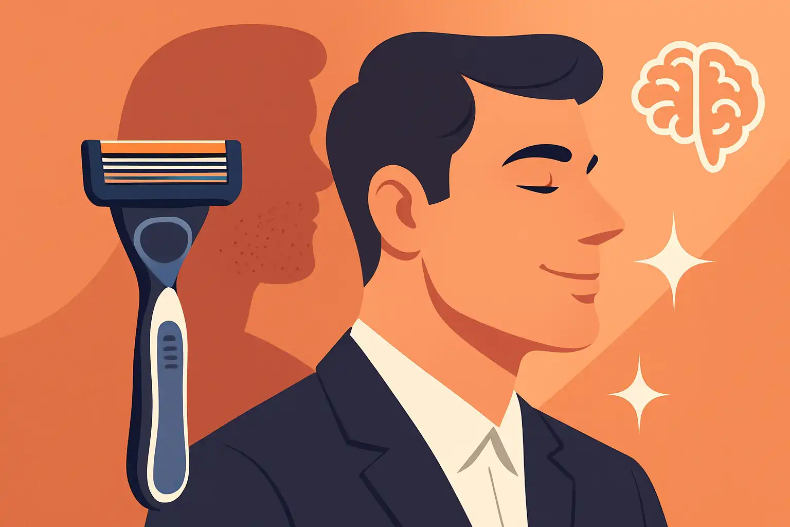 De psychologie van een glad gezicht: hoe een scheerbeurt je zelfvertrouwen en eerste indrukken verandert