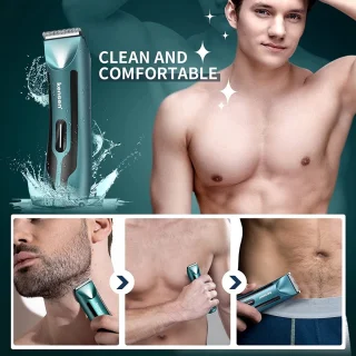 QPFO® Body Hair Trimmer Heren - Waterdichte Oplaadbare Bodygroomer - Elektrisch Scheerapparaat voor Lichaam en Privéonderdelen