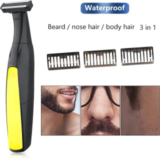 Oplaadbaar elektrisch scheerapparaat voor mannen – waterdichte baardtrimmer en neushaartrimmer